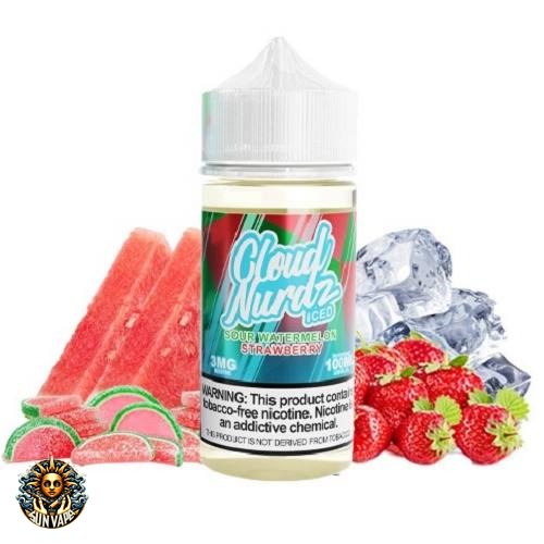 Cloud-Nurdz-Iced-Sour-Watermelon-Strawberry-E-Liquid-100ml-1