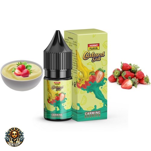 Horny Flava Carmine Custard Salt Nic (1)