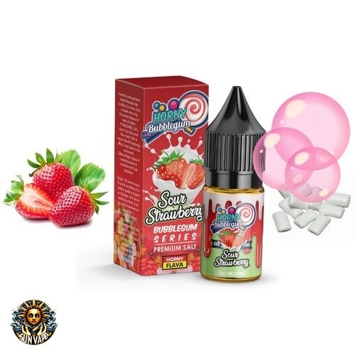 Horny Flava Sour Strawberry Bubblegum Salt Nic